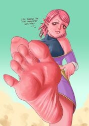 chronoa crush domination dragon_ball dragon_ball_xenoverse feet foot_fetish foot_focus giantess giantess_feet pov punishment