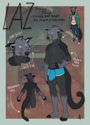 5_fingers 5_toes abstract_background anthro ass binturong biped black_inner_ear black_nose blue_bottomwear blue_clothing blue_jeans blue_pants blue_underwear border bottomwear bulge character_name claws clothed clothed_anthro clothed_male clothing denim denim_bottomwear denim_clothing detailed_bulge digital_media_(artwork) ear_tuft english_text facial_markings featureless_chest feet fingerless_(marking) fingerless_gloves_(marking) fingers footwear fully_clothed fully_clothed_anthro fully_clothed_male fur gloves_(marking) green_clothing green_hoodie green_topwear grey_body grey_fur head_markings head_tuft hoodie humanoid_hands jeans laz_(suck_mcjones) leg_markings male male_anthro male_only mammal markings model_sheet multiple_poses navel nude nude_anthro nude_male orange_eyes pants plantigrade pose shirt shoes signature socks_(marking) solo standing stated_species suck_mcjones tail text three-quarter_view toe_claws toeless_(marking) toeless_socks_(marking) toes topless topless_anthro topless_male topwear tuft underwear underwear_only viverrid whiskers yellow_clothing yellow_shirt yellow_topwear