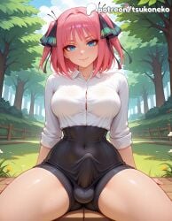 1futa 2026 ai_assisted ai_generated anime artist_name bare_tree bulge bush cock dick erection explicit futanari go-toubun_no_hanayome hair_ornament hi_res high_quality high_resolution highres looking_at_viewer nakano_nino nature nino_nakano outdoors park_bench patreon patreon_username penis see-through shirt smile solo stable_diffusion the_quintessential_quintuplets tsukoneko watermark white_shirt