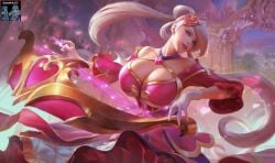 ai_edit big_breasts heartbreakers_series league_of_legends official_art official_artwork_edit riot_games sona_(league_of_legends) sona_buvelle sonamiku23 sweetheart_sona