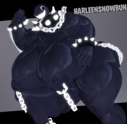 1girls 3d 3d_(artwork) anklet anthro bbw big_breasts big_nipples big_thighs black_eyes bracelet breasts breasts_bigger_than_head chain_chomp chains collar curvy female female_only flexing gigi_(thecoatl034) hand_on_hip harleensnowbun huge_breasts huge_thighs humanoid large_breasts large_thighs mario_(series) nintendo nipples sharp_teeth smile solo spiked_anklet spiked_bracelet spiked_collar thick thick_hips thick_thighs thighs wide_hips