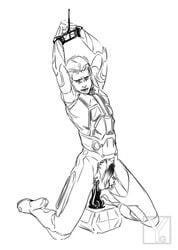 bondage disney male_only penis ripped_clothing rough_sketch tagme tron