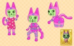 2026 aliasing animal_crossing anthro ass bent_over biped chibi clitoris clothed clothing collared_shirt digital_media_(artwork) domestic_cat dress felid feline felis female floral_dress genitals gesture glistening glistening_body grey_highlights hand_on_hip hi_res highlights_(coloring) lcd looking_at_viewer looking_back machine mammal meow-lingual meow_(animal_crossing) meowlingual multiple_angles nintendo nude one_eye_closed pawpads pink_body pink_clothing pink_dress pixel_vibri presenting presenting_hindquarters presenting_vulva raised_tail rear_view reference_image robot screen screen_face screw shirt simple_background sitting smile solo speaker standing tail three-quarter_view tongue tongue_out toony topwear translucent translucent_belly translucent_body unusual_anatomy unusual_anus usb_port vulva waving whiskers wink