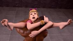 1boy 1girls 3d blonde_hair butcherdark dark-skinned_male female female_focus female_penetrated functionally_nude_female interracial legs_apart legs_up life_is_strange penetration pleasured sex short_hair soles stand_and_carry_position toes victoria_chase