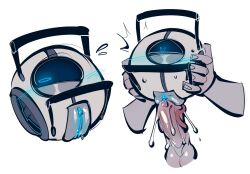 bileshroom cuntboy cuntboy/male cuntboy_penetrated disembodied_hand disembodied_penis fanart fleshlight_position genderswap_(mtf) intersex onahole portal portal_(series) portal_2 robot robot_pussy rule_63 sentient_object vaginal_penetration valve valve_(company) wheatley white_background