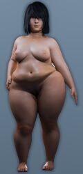 3d chubby chubby_female judge_eyes overweight overweight_female ryuu_ga_gotoku saori_shirosaki