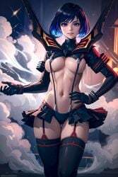 1girls ai_generated asian_female big_ass big_breasts cosplay female female_only kill_la_kill kishirisu matoi_ryuuko_(cosplay) namco reina_mishima senketsu studio_trigger tekken tekken_8 thick_thighs