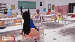 1girls 3d anime artist_request black_hair character class classroom classroom_desk cute ednak-x(artist) female girl hentai horny koikatu long_hair movie naked original original_character school schoolgirl shy skirt small_tits sophia teenager thin under_desk under_the_table university wet_pussy