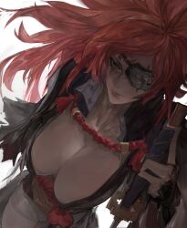 1girls baiken big_breasts big_hair breasts busty cleavage curves curvy curvy_female eye_patch eyepatch face_markings female female_only guilty_gear huge_ass large_breasts light-skinned_female light_skin massive_breasts red_hair redhead ronin samurai scar scar_across_eye scar_on_face scarred scars tristanmori warrior