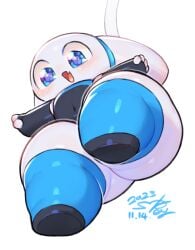 adorable alien below_view cute keyhat_tk10 long_tail smile smiling solo tail thick_thighs thighs tiril_(keyhat_tk10) white_body white_skin