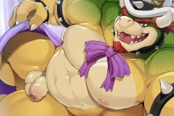 animated anthro bowser male male_only mario_(series) nude penis sollyz super_mario_odyssey tagme topless video