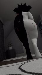 anthro ass balls bouncing_ass furry jiggling_ass male twerking vrchat vrchat_avatar wickerbeast