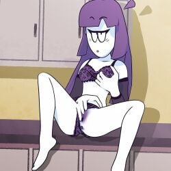 1girls 3d anus asshole barefoot blender bra female female_only fondling_breast kitchen lewdbro lila_(spooky_month) lingerie long_hair long_hair_female looking_at_viewer masturbation milf mother newgrounds panties panties_aside pose posing purple_anus purple_pussy pussy seductive seductive_look self_fondle sitting spooky_month sr_pelo vagina white_body white_skin