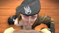 animated beret black_hair blowjob breasts exposed_breasts girl looking_at_viewer looking_up pov rainbow_six rainbow_six_siege sfm skeletron27 sound source_filmmaker tagme video zofia_(rainbow_six)