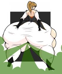 1girls ass cgkey1 fart female gloves large_ass large_thighs massive_ass tagme_(character) thighs