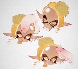 2023 :>= animal_humanoid blush cephalopod cephalopod_humanoid color_edit duo fellatio female foreheadjob frye_(splatoon) humanoid humanoid_pointy_ears inkling male male/female marine marine_humanoid mollusk mollusk_humanoid nintendo oral penile penis_on_forehead penis_on_head pseudo_hair pupils sex simple_background smile splatoon tentacle tentacle_hair unusual_pupils white_background xu53r