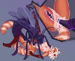 2021 antennae_(anatomy) anthro arthropod arthropod_abdomen arthropod_abdomen_genitalia cum_in_pussy cum_inside feral feral_penetrating feral_penetrating_anthro ffufix genital_fluids giant_insect insect_abdomen insect_on_female insect_penis insect_wings insectophilia insects internal_cumshot internal_view long_tail medium_breasts non-human orange_body pink_nipples segmented_body segmented_legs segmented_tail simple_background spikes_(anatomy) tail teratophilia two_tone_body two_tone_fur two_tone_tail vaginal_insertion vaginal_penetration vaginal_sex white_hair x-ray