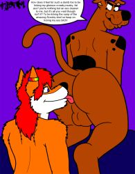 anal anthro anus ass balls blaziefox canid canine canis dialogue domestic_dog duo english_text fox gay genitals hanna-barbera male male/male mammal naughty_face oral perineum profanity raised_tail rimming scooby-doo scooby-doo_(series) sex speech_bubble tail tbfm text tongue tongue_out