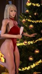 26regionsfm 3d blonde_hair christmas lingerie samus_aran sarah_bryant