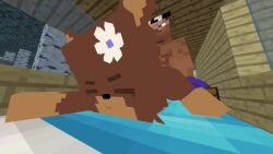 anal anal_sex animated bear bear_girl bed bia_prowell_(slipperyt) from_behind minecraft schnurritv shortstack tagme video