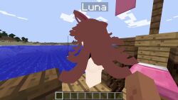 animated blush boat breasts catgirl cowgirl_position cum_in_pussy cum_inside dialogue grabbing minecraft ocean outside schnurritv shortstack size_difference sound tagme video