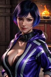 1girls ai_generated asian_female bandai_namco big_breasts cleavage female female_only looking_at_viewer reina_mishima tekken tekken_8 unknown_source