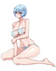 1girls alternate_costume alternate_hair_length alternate_version_available big_breasts bikini bikini_bottom bikini_top blue_hair bottomwear breasts cleavage dogs_(dlrkdejr26) eyepatch_bikini feet female female_only hair huge_breasts legs neon_genesis_evangelion red_eyes rei_ayanami short_hair solo solo_female swimwear thighs topwear transparent_background white_bikini