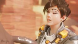 1boy 1girls 3d 3d_animation animated bewyx blizzard_entertainment blowjob cum cum_in_mouth cumshot dark-skinned_male dark_skin deepthroat facial fellatio lena_oxton male mp4 overwatch overwatch_2 sound tagme tracer video