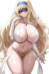 1girls blindfold blonde_hair breasts female goblin_slayer hi_res hips huge_breasts jasony light-skinned_female light_skin long_hair sword_maiden_(goblin_slayer) thick_thighs thighs wide_hips