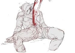 1cuntboy after_sex after_vaginal blood cum cum_in_pussy cum_inside cuntboy cuntboy_only dark_souls dark_souls_3 death fromsoftware gore intersex intersex_death mask masked pussy ringfinger_leonhard sitting sketch snuff solo spot_color spread_legs stabbed uncensored