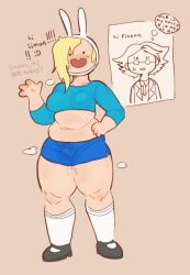 adventure_time blonde_hair buckteeth chubby clothed clothing dialogue fionna_and_cake fionna_campbell fionna_the_human_girl flowuhflowuh mob_face simon_petrikov smile steam steamy sweat sweaty text waving