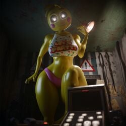 1girls 3d 3d_(artwork) animatronic animatronic_female animatronic_girl breasts chicken five_nights_at_freddy's five_nights_at_freddy's_2 giantess heart-shaped_pupils larger_female looking_at_viewer looking_down looking_down_at_viewer midriff mini_giantess navel pov robot robot_girl robot_humanoid scottgames solo taller_female taller_girl taller_woman thick_thighs thighs toy_chica_(fnaf) toy_chica_(love_taste) wotm8h8 yellow_skin