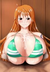 1boy 1girls 2d 2d_animation alternate_breast_size animated animation big_breasts bikini bikini_top breasts cleavage cum cum_between_breasts cum_on_breasts cum_on_face ejaculation_between_breasts engulfing_paizuri female happy happy_paizuri happy_sex huge_breasts hyper_breasts juno_(pixiv32541104) large_breasts light-skinned_female light_skin long_hair looking_at_viewer male male_pov nami one_piece orange_hair paizuri paizuri_lead_by_female paizuri_on_lap paizuri_under_clothes penis post-timeskip post_orgasm post_orgasm_paizuri pov pov_eye_contact pov_paizuri red_eyes shorter_than_30_seconds smile smirk smirking smirking_at_viewer sound sound_effects straddling straddling_paizuri straight stray_pubic_hair tip_peeking video