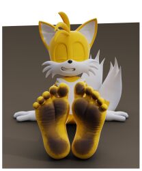 3d_(artwork) 5_toes absurd_res anthro barefoot canid canine digital_media_(artwork) dirty_feet feet feetymcfoot foot_fetish foot_focus fox hi_res humanoid_feet male male_only mammal plantigrade sega soles solo sonic_(series) sonic_the_hedgehog_(series) tails toes