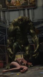 3d bethesda_softworks defeated_heroine fallout giant_male monster screenshot super_mutant super_mutant_behemoth tagme vault_dweller video_games