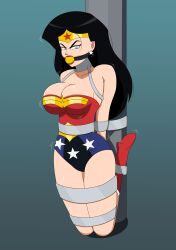 amazon ball_gag bennypaan bondage dc dc_comics femsub gag gagged leotard restrained wonder_woman wonder_woman_(series)