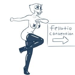 callmewritefag cartoon_network gem_(species) high_heel_boots high_heels makeup nipple_pasties orientation_play pearl_(steven_universe) steven_universe thighhigh_boots wedge_heels