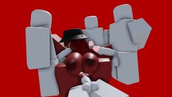 1girls 3d 4boys anon artist_request big_breasts big_penis bucket_hat faceless_male gangbang glasses masturbating oc red_body red_hair red_skin roblox robloxian sitting source_request sucking_penis tagme vaginal_penetration