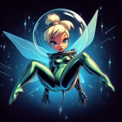 1:1 1girls 2020s 2023 5_fingers ai_generated alternate_costume astronaut bing_image_creator blonde_hair blue_eyes bodysuit breasts buttplug cameltoe clothing disney eyebrows eyes fairy fairy_wings female female_focus female_only flying green_bodysuit hair hair_bun helmet hovering humanoid in_space jpeg lipstick mouth open_eyes open_mouth outdoors peter_pan_(disney) shiny_clothes solo space space_helmet spacesuit spacesuitguy spread_legs spreading star starry_background starry_sky stars tail teeth tight_clothing tinker_bell wings