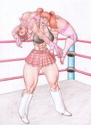 anesthesia_(rumble_roses) candy_cane_(rumble_roses) hyper_muscles konami rebecca_welsh rumble_roses tagme