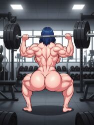 1girls ai_generated ass ass_bigger_than_head ass_focus backboob big_ass big_breasts blue_hair breasts butt_focus completely_naked completely_naked_female completely_nude completely_nude_female dumbell dumbells female gym huge_ass leviathan_(apocalypsechronicles) lifting lifting_weights massive_ass mommy muscle_mommy muscular muscular_arms muscular_ass muscular_back muscular_female muscular_legs muscular_thighs naked naked_female nude nude_female oc original_character pussy short_hair squatting weightlifting weights workout