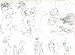 2011 anthro bad_bill beans_(rango) feral local-shop mr_timms_(rango) priscilla rango rango_(film) rattlesnake_jake sketch sketch_page waffles_(rango) wounded_bird_(rango)