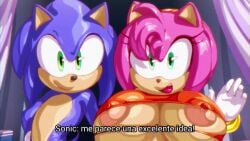 ! !? 1girls 2boys amy_rose angelauxes animated anthro anthro_female big_breasts blowjob blue_hair cuckold cum cum_in_mouth cum_in_nipples cum_on_breasts cumshot english_dialogue excessive_cum female green_eyes hedgehog human human_on_anthro hyper_cum image_set jojo_reference male moonstar_art mp4 netorare nipples nipples_out nipples_outside ntr penis_in_breasts pink_hair plap sonic_(series) sonic_the_hedgehog sonic_the_hedgehog_(series) sound sound_effects spanish_text stopwatch subtitled tagme time_stop video za_warudo