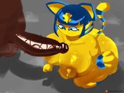 ankha from animal crossing by adawndraws