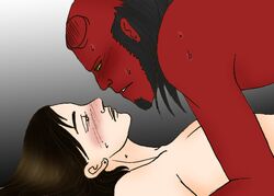 1girls dark_horse female hellboy hellboy_(series) liz_sherman red_skin straight woman