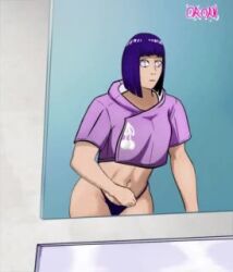 1girls 2d 2d_animation animated big_breasts black_hair boruto:_naruto_next_generations breasts busty erect_nipples facing_viewer female female_only flashing human hyuuga_hinata milf mommy naked naruto naruto_(series) no_bra no_sound or-orn pressing_breasts_together purple_eyes room smile solo tagme uncensored undressing uzumaki_hinata video