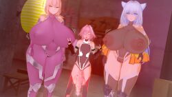 16:9 1boy 1femboy 2girls 3d ambiguous_hair_color animal_ears areolae astolfo_(fate) balls baobabz big_breasts big_penis big_thighs blue_eyes blush bodysuit breasts breasts_bigger_than_head busty cosplay curvy dobrynya_nikitich_(fate) double_peace_sign double_v double_v_sign enormous_breasts enormous_penis fat_cock fate/grand_order fate_(series) female femboy florence_nightingale_(fate) giant_breasts giant_penis gigantic_breasts gigantic_penis gigantic_thighs huge_breasts huge_cock huge_thighs igawa_asagi_(cosplay) igawa_sakura_(cosplay) koikatsu large_breasts large_penis large_thighs long_hair long_penis male massive_breasts massive_penis massive_thighs mizuki_yukikaze_(cosplay) multiple_girls navel nipples peace_sign penis pink_hair purple_bodysuit pussy red_eyes see-through see-through_clothing source_request taimanin_(series) taimanin_asagi taimanin_suit taimanin_yukikaze thick_penis thick_thighs thighs thighs_bigger_than_head tongue_out v v_sign voluptuous white_hair