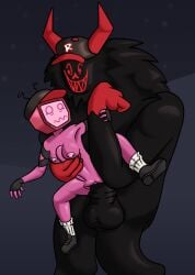 1boy 1girls abdominal_bulge clothed clothing dominant dominant_male dukeofsnailplace duo electronics female for_a_head forsaken_(roblox) from_behind_position guest_666_(forsaken) headgear headwear hi_res holding_partner humanoid hyper_penis male male/female object_head partially_clothed penetration pink_body pink_skin pussy rape raped_by_monster roblox roblox_game robloxian scared_face screen screen_face screen_head self_upload sex stomach_bulge television tv_head vaginal vaginal_penetration veeronica