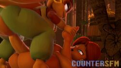 <3_eyes 1futa 1girls 3d 3d_animation animated anthro big_breasts big_penis blonde_hair blue_clothing blue_eyes breasts brown_body brown_fur brown_hair clothed clothed/nude clothing countersfm crown digital_media_(artwork) donkey_kong_(series) duo female from_front_position fur furry futanari genitals hair half-closed_eyes hands_on_feet haplorhine heart hi_res human humanoid intersex jungle kabalmystic_(style) loop lying mammal mario_(series) mating_press monkey narrowed_eyes nintendo nude on_back penetration penis primate princess_daisy pussy sex source_filmmaker sunset tan_body tan_skin tiny_kong twintails vaginal_penetration video_games yuri