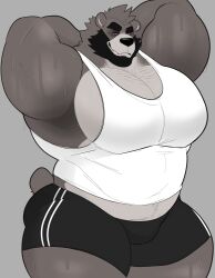 anthro bara bara_tiddies bara_tits bear big_chest big_pecs big_thighs boxers furry gigantic_chest gigantic_pecs gruff_(milkblend) huge_chest huge_pecs humanoid large_pectorals male_only man_boobs man_breasts manboobs massive_chest massive_pecs milkblend moobs muscular muscular_anthro muscular_arms muscular_male muscular_thighs tank_top thick_thighs yiff